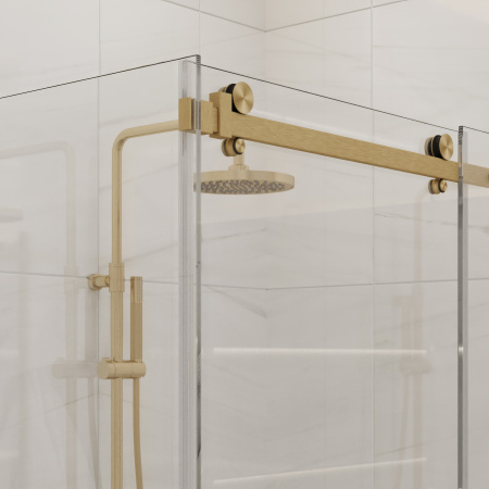 Комплект фурнитуры СП-ПБЗ3 для раздвижной душевой кабины из стекла